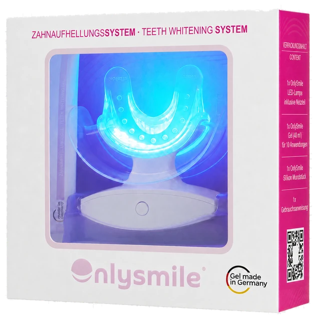 Förpackningen till OnlySmile tandblekningsset